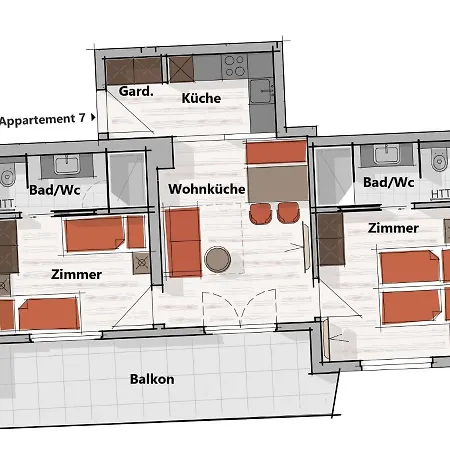 Appart-pension Schnoell Apartman Mittersill